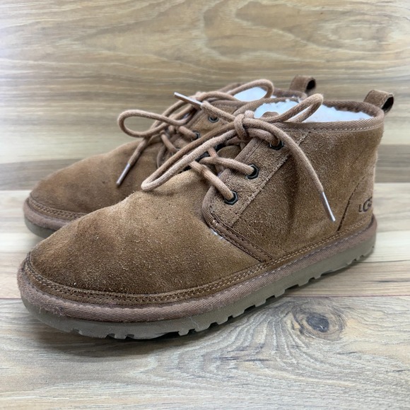 UGG Neumel Chukka Boot Mens 8 Chestnut Suede Shearling Fur Lined Lace Up main image 10